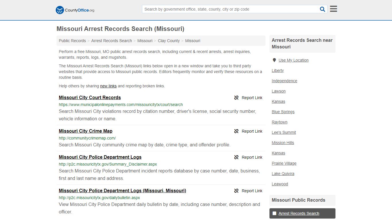 Arrest Records Search - Missouri, MO (Arrests & Mugshots)